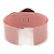 Light Pink, Purple, Yellow Acrylic, Austrian Crystal Hearts Cuff Bracelet - 19cm L - view 3