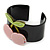 Black, Light Green, Pink Crystal Cherry Acrylic Cuff Bracelet - 19cm L - view 3