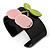 Black, Light Green, Pink Crystal Cherry Acrylic Cuff Bracelet - 19cm L - view 6