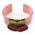 Pink, Light Green, Red Crystal Cherry Acrylic Cuff Bracelet - 19cm L - view 2
