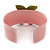 Pink, Light Green, Red Crystal Cherry Acrylic Cuff Bracelet - 19cm L - view 3