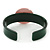 Dark Green, Pink Acrylic Button Cuff Bracelet - 19cm L - view 5