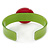 Light Green, Magenta Acrylic Button Cuff Bracelet - 19cm L - view 5