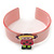 Light Pink, Yellow, Deep Pink, Green Dolly Acrylic Wide Cuff Bracelet - 19cm L - view 5
