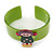 Light Green, Yellow, Pink Dolly Acrylic Wide Cuff Bracelet - 19cm L - view 6
