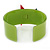 Light Green Acrylic Cuff Bracelet With Crystal Double Star Motif (Deep Pink, Dark Green) - 19cm L - view 5