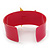 Deep Pink Acrylic Cuff Bracelet With Crystal Double Star Motif (Deep Pink, Yellow) - 19cm L - view 4