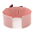 Light Pink, Magenta, Purple Acrylic, Austrian Crystal Dove Cuff Bracelet - 19cm L - view 5