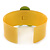 Yellow, Purple, Light Green 'Modern Flower' Acrylic Cuff Bracelet - 19cm L - view 4