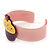 Light Pink, Purple, Yellow Acrylic, Austrian Crystal Cupcake Cuff Bracelet - 19cm L - view 6