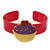 Deep Pink, Yellow, Purple Acrylic, Austrian Crystal Cupcake Cuff Bracelet - 19cm L