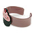 Beige, Light Pink, Dark Green Acrylic, Austrian Crystal Cupcake Cuff Bracelet - 19cm L - view 4