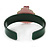 Dark Green, Light Pink, Light Green Acrylic, Austrian Crystal Cupcake Cuff Bracelet - 19cm L - view 6