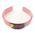 Light Pink, Purple Acrylic 'Kitty' Cuff Bracelet - 19cm L - view 7