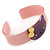 Light Pink, Purple Acrylic 'Kitty' Cuff Bracelet - 19cm L - view 5