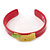 Magenta, Yellow Acrylic 'Kitty' Cuff Bracelet - 19cm L - view 5