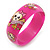 PINK COOKIE IN BOX Set Of Three Deep Pink, Black, Light Pink, Acrylic Slip-On Bangles - 18cm L - view 7