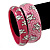 PINK COOKIE IN BOX Set Of Two Pink, Skull, Acrylic Slip-On Bangles - 18cm L - view 2