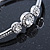 Silver Tone, Crystal Triple Circle Bangle Bracelet - 18cm L - view 4