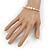 Gold Tone, Crystal Triple Flower Bangle Bracelet - 18cm L - view 2