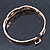 Clear Crystal 'Plaited' Bangle Bracelet In Gold Tone - 18cm L - view 6