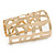 Wide Geometric Egyptian Style Cuff Bangle In Gold Tone - 9cm Width - view 8