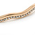 Gold Tone, Crystal Wavy Bangle Bracelet - 18cm L - view 3