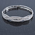 Clear Crystal 'Plaited' Bangle Bracelet In Silver Tone - 18cm L - view 2