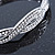 Clear Crystal 'Plaited' Bangle Bracelet In Silver Tone - 18cm L - view 6