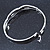 Clear Crystal 'Plaited' Bangle Bracelet In Silver Tone - 18cm L - view 5