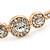 Gold Tone, Crystal Triple Circle Bangle Bracelet - 18cm L - view 4