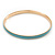 Thin Pale Blue Enamel Bangle Bracelet In Gold Plating - 19cm L - view 4