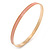 Thin Light Pink Enamel Bangle Bracelet In Gold Plating - 19cm L
