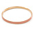 Thin Light Pink Enamel Bangle Bracelet In Gold Plating - 19cm L - view 4