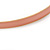 Thin Light Pink Enamel Bangle Bracelet In Gold Plating - 19cm L - view 5