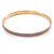 Thin Lavender Enamel Bangle Bracelet In Gold Plating - 19cm L - view 4