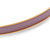 Thin Lavender Enamel Bangle Bracelet In Gold Plating - 19cm L - view 5