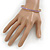 Thin Lavender Enamel Bangle Bracelet In Gold Plating - 19cm L - view 3