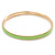 Thin Lime Green Enamel Bangle Bracelet In Gold Plating - 19cm L - view 4