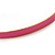 Thin Pink Enamel Bangle Bracelet In Gold Plating - 19cm L - view 5