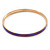 Thin Purple Enamel Bangle Bracelet In Gold Plating - 19cm L - view 4
