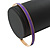 Thin Purple Enamel Bangle Bracelet In Gold Plating - 19cm L - view 2