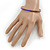 Thin Purple Enamel Bangle Bracelet In Gold Plating - 19cm L - view 3