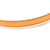 Thin Peach Orange Enamel Bangle Bracelet In Gold Plating - 19cm L - view 5