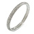 Clear Austrian Crystal Slip-on Bangle Bracelet In Rhodium Plating - 18cm L - view 8
