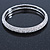 Clear Austrian Crystal Slip-on Bangle Bracelet In Rhodium Plating - 18cm L - view 6