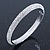 Clear Austrian Crystal Slip-on Bangle Bracelet In Rhodium Plating - 18cm L - view 3