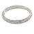 Clear Austrian Crystal Slip-on Bangle Bracelet In Rhodium Plating - 18cm L - view 7
