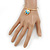 Gold Tone Slip-On Cuff Bracelet With A Light Blue Enamel Elephant Charm - 19cm L - view 3