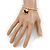Gold Tone Slip-On Cuff Bracelet With A Black Enamel Elephant Charm - 19cm L - view 2